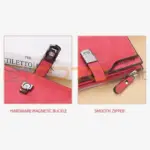 портмоне розовый застежка