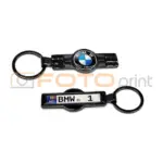 брелок лого и номер авто черный