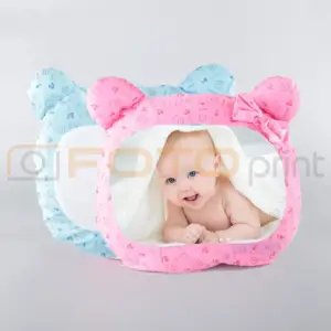 подушки с фото детей розовые