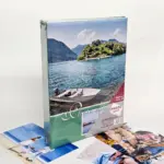 фотоальбом с изображением горного озера на обложке