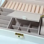 interior cutie pentru bijuterii cu multiple compartimente