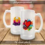 halbe de bere cu print te iubesc