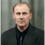 rezultat restaurare foto – portret bărbat colorizat din fotografie veche